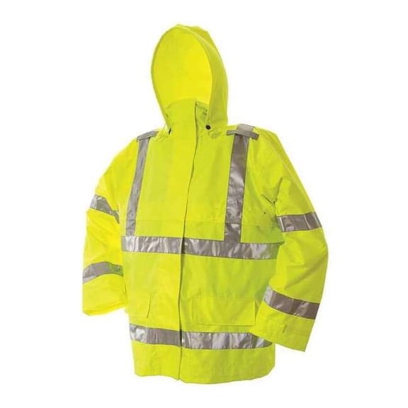 Viking Rain Jacket,Class 3, Type R,Ylw/Grn,L D6323JG-L