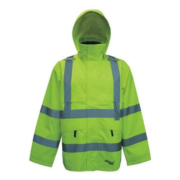 Viking Rain Jacket,Class 3, Type R,Ylw/Grn,XL D6329JG-XL