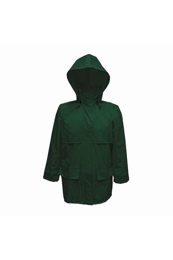 Rain Jacket with Hood,Green,S 2910JG-S
