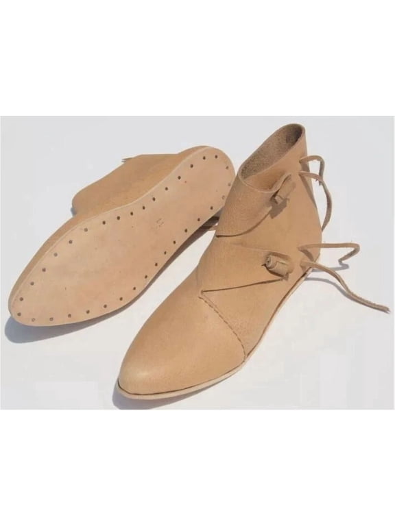 Viking Renaissance Shoes Theater Costume Shoes SCA Reenactment Toggle boots