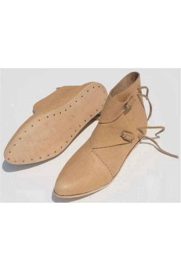 Viking Renaissance Shoes Theater Costume Shoes SCA Reenactment Toggle boots