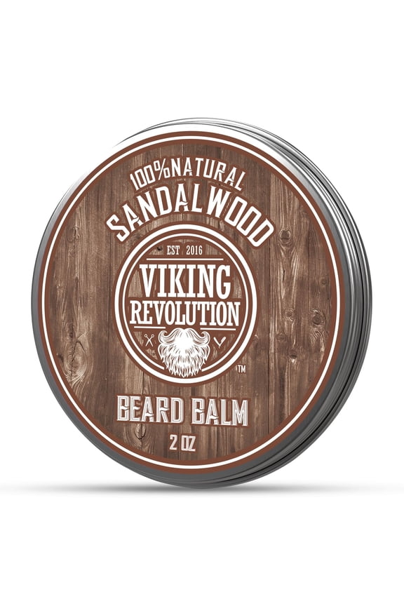 Beard Balm with Sandalwood Scent and Argan & Jojoba Oils- Styles, Strengthens & Softens Beards & Mustaches - Leave in Conditioner Wax for Men (1 Pack)