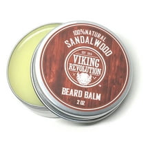 Viking Revolution - Beard Balm - Sandalwood Scent and Argan & Jojoba Oils, 2 Oz