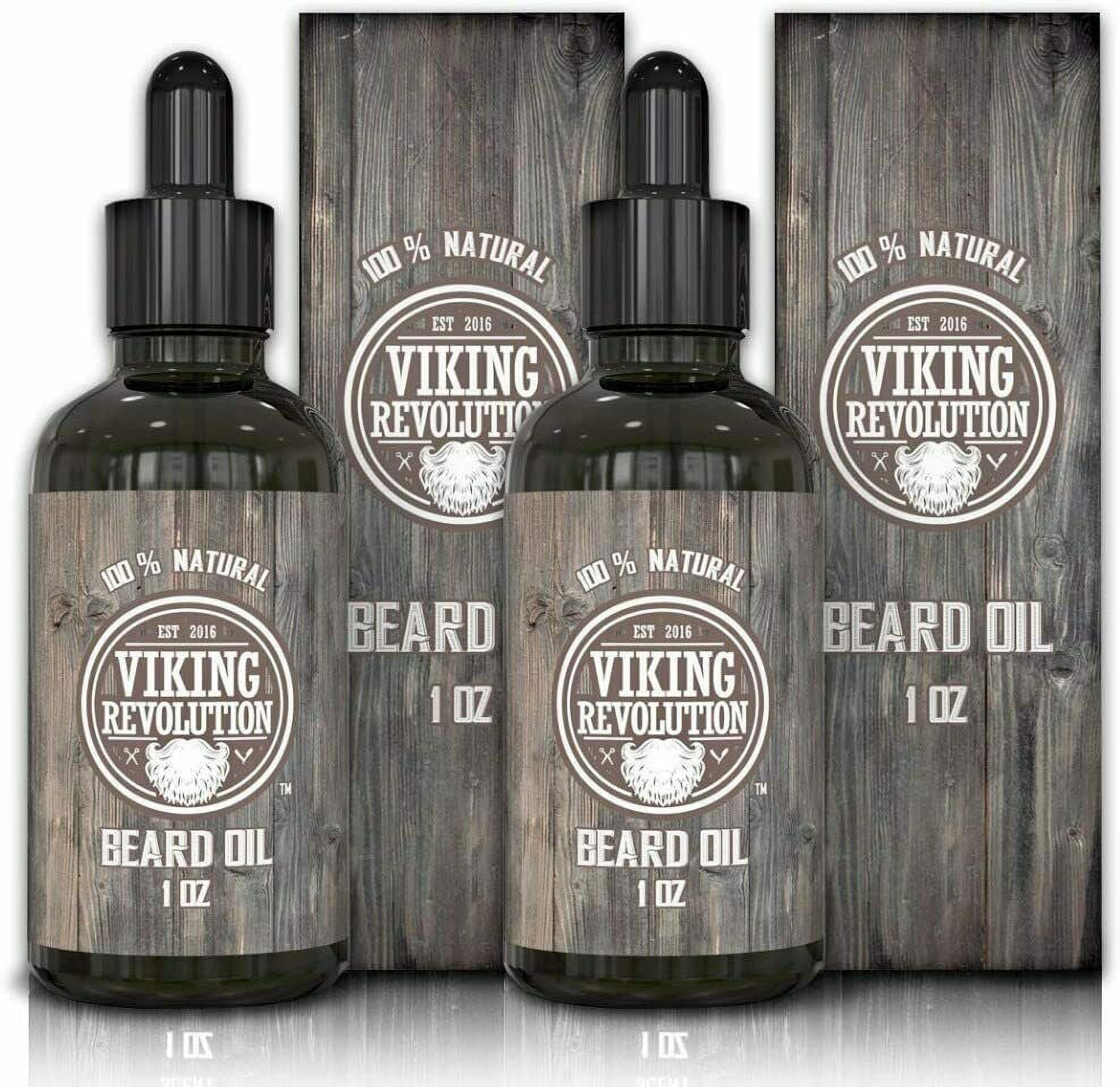 Viking Revolution Beard Oil Conditioner All Natural Unscented Argan
