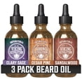 thumbnail image 1 of Viking Revolution - Beard Oil Conditioner - Natural Beard Oil - Variety Pack Mix Bay Rum, Unscented, Sandalwood, 3 Packs, 1 of 8