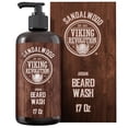 thumbnail image 1 of Viking Revolution Beard Wash Shampoo w/Argan & Jojoba Oils - Softens & Strengthens - Sandalwood Scent - Beard Shampoo w/Beard Oil (17 oz Shampoo), 1 of 8