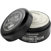 Viking Revolution - Luxury Shaving Cream for Men - Sandalwood - Valentines Day Gifts For Men - Soft, Smooth & Silky - 5.3oz