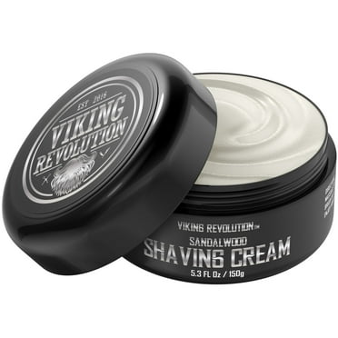 Viking Revolution - Luxury Shaving Cream for Men - Sandalwood - Valentines Day Gifts For Men - Soft, Smooth & Silky - 5.3oz