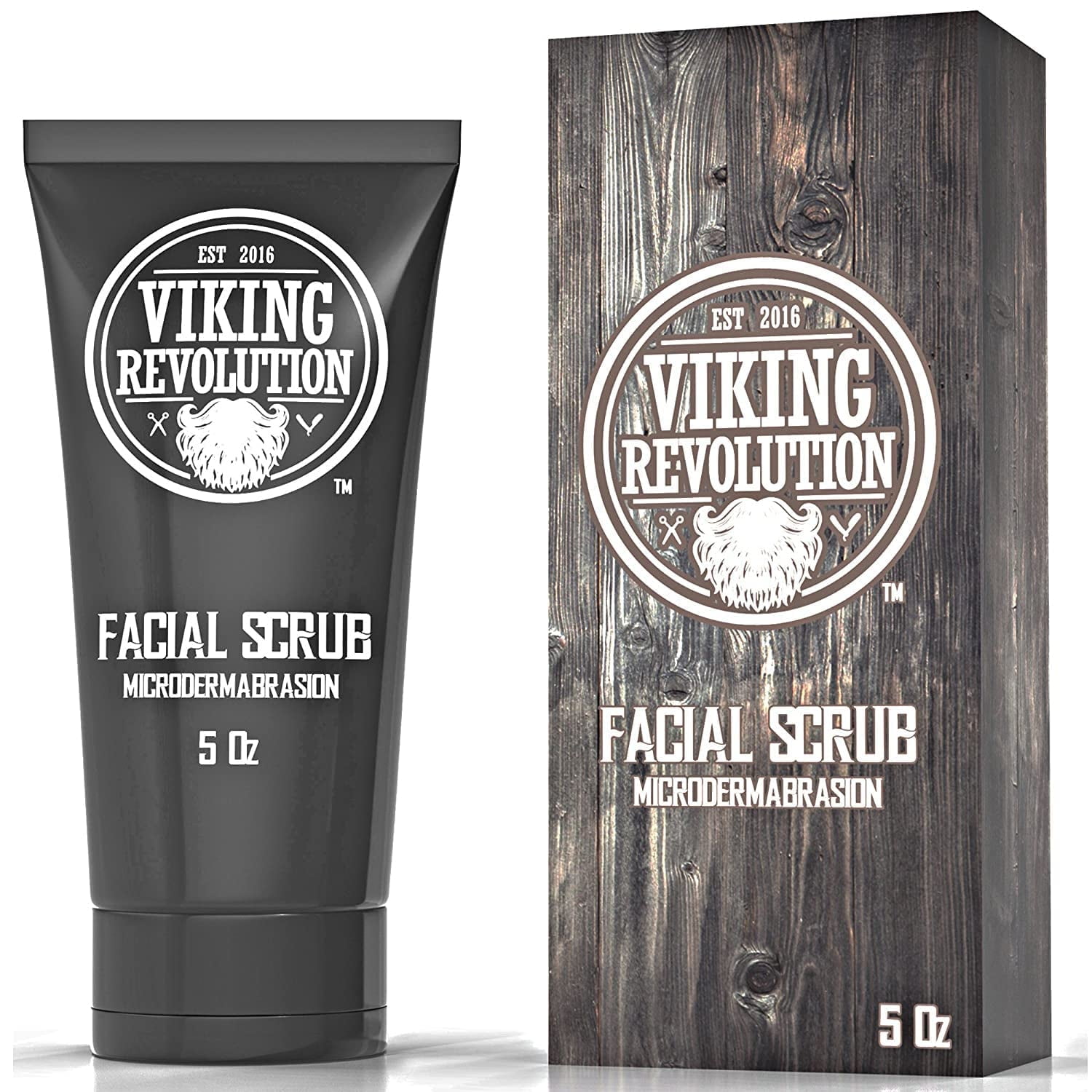 Viking Revolution - Men's Face Wash - Microdermabrasion Face Scrub for Men - Normal Skin, 5oz