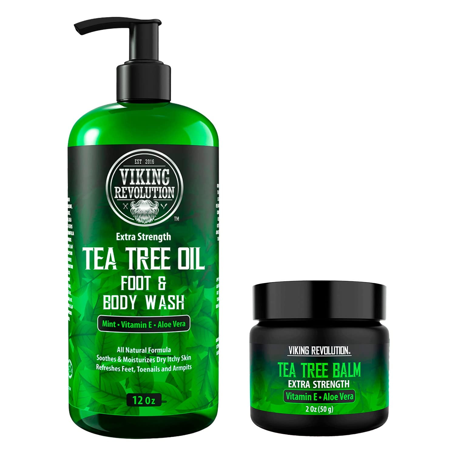 Viking Revolution Skin Cleaning Agent Tea Tree Kit for Men Tea Tree