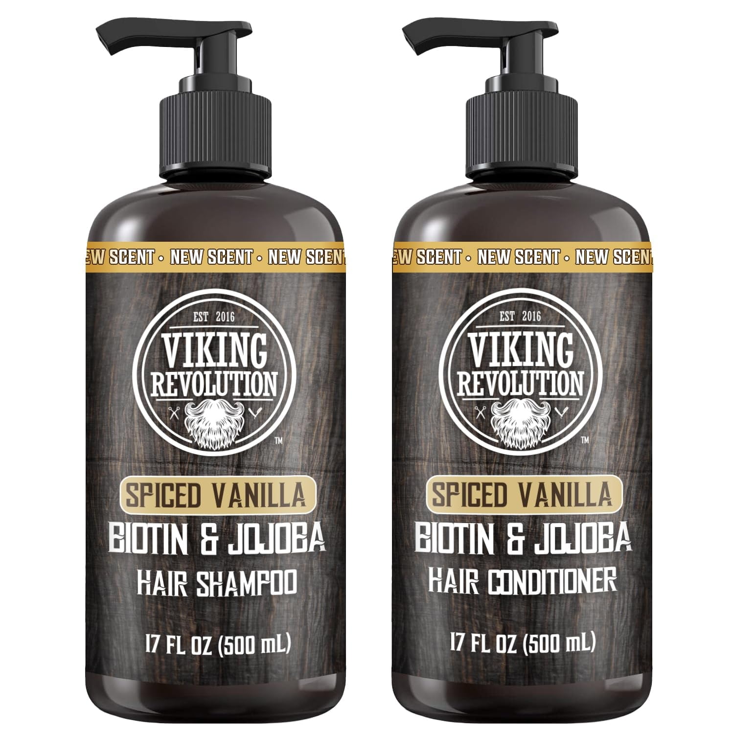 Viking Revolution Mens Shampoo & Conditioner Set 17 Oz, Spiced