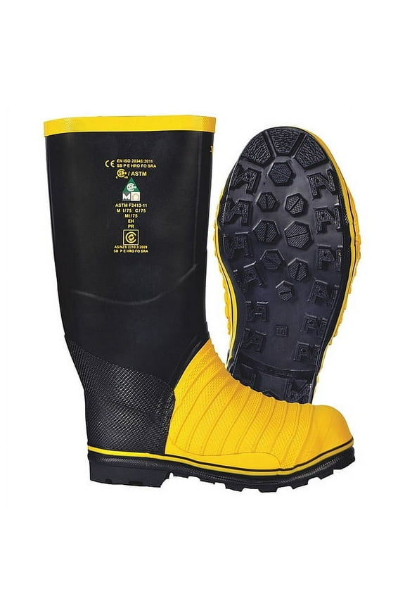 Rubber Boot,Unisex,5,Knee,Black,PR VW49T-5