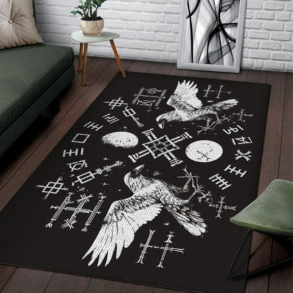Viking Rugs for Room Rectangle Area Rug – Indoor/Outdoor – for Living Room, Bedroom, Office – Modern Home Decor Carpet – Non-Slip Backing – Machine Washable