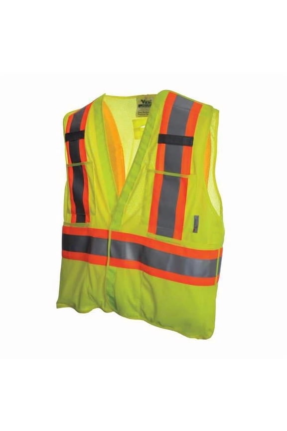 Safety Vest,Mesh,Green,S/M U6125G-S/M