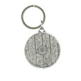 thumbnail image 1 of Viking Shield Keychain, G118KC, 1 3/4 inch, Viking, Norse, Pewter, Key Fob, Key Ring, Keys, Zipper Pull, Luggage Tag, Backpack, Over 300 Keychain Designs, Handmade in the USA, 100% American Made, 1 of 6