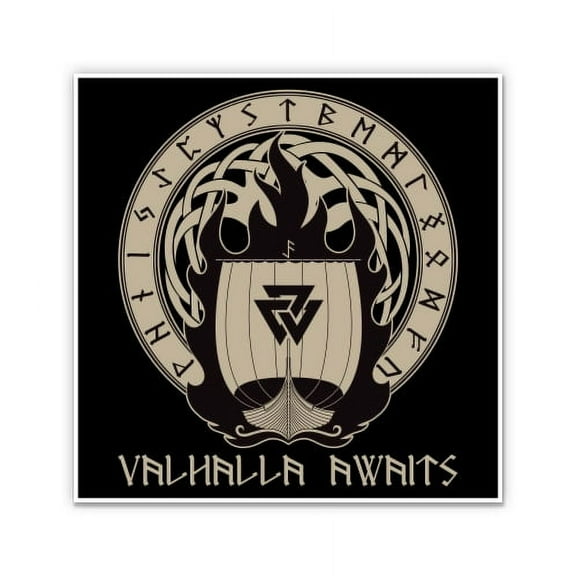Viking Ship - 8" Vinyl Sticker - For Car Laptop I-Pad - Waterproof Decal