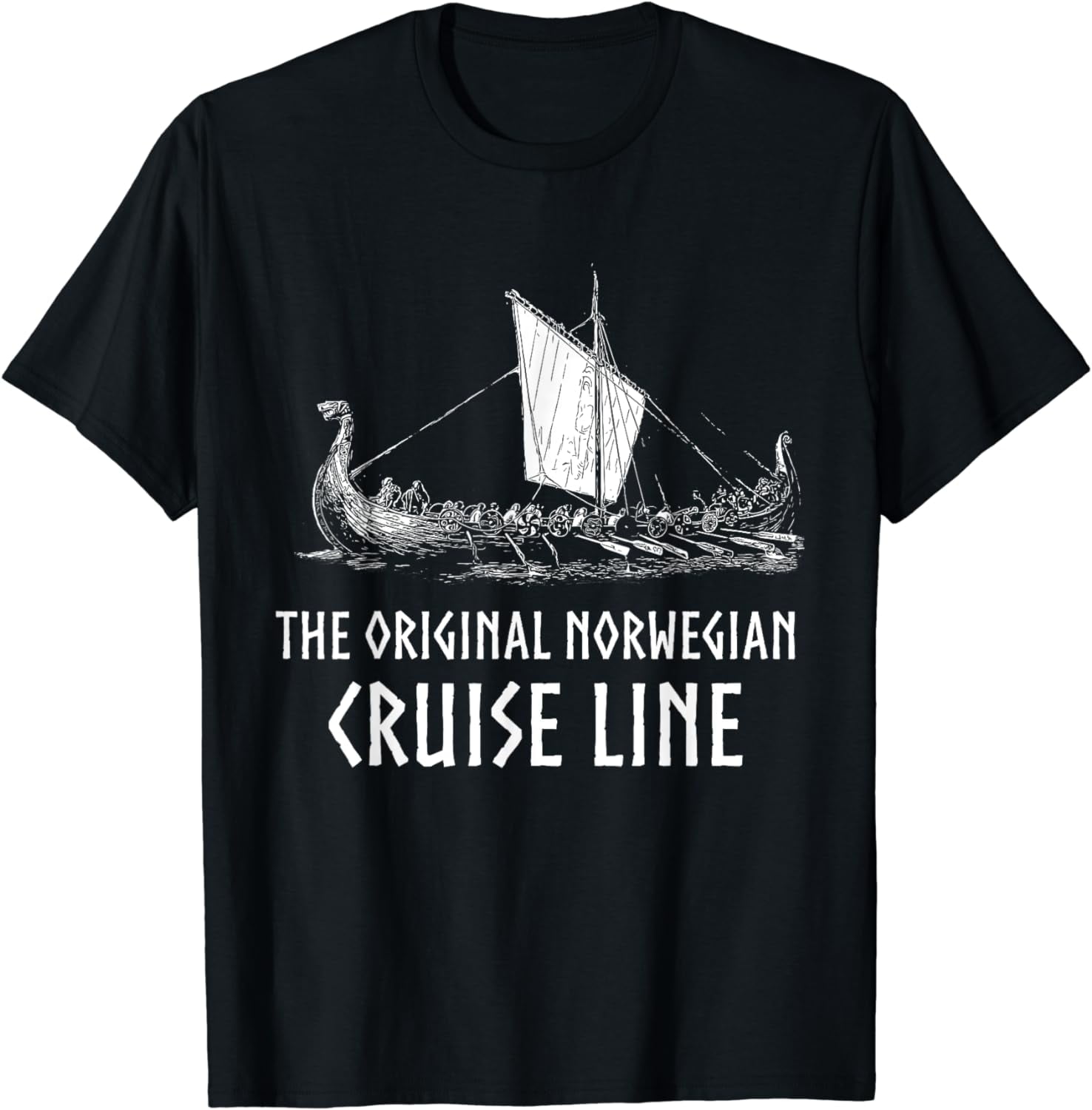 Viking Ship Cruise Line T-Shirt - Odin And Valhalla
