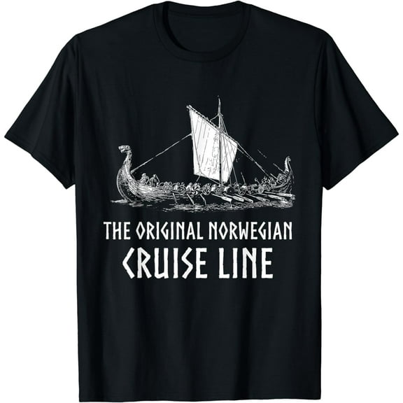 Viking Ship Cruise Line T-Shirt - Odin And Valhalla T-Shirt