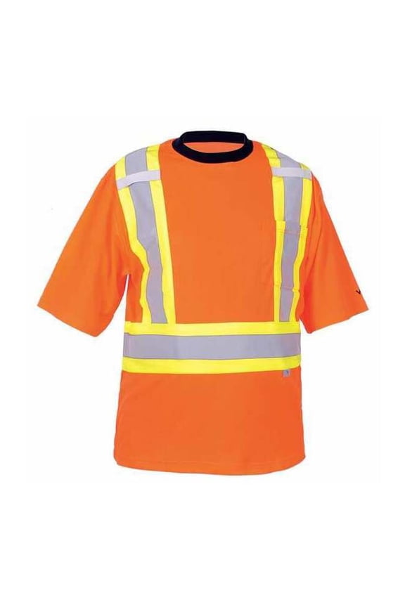 Short Sleeve Shirt,Unisex,XL,Orng 6000O-XL