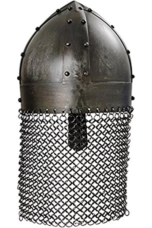 Viking Spangenhelm Head Armour Helmet Dark Metal Finish One Size Rustic Vintage Home Decor Gifts