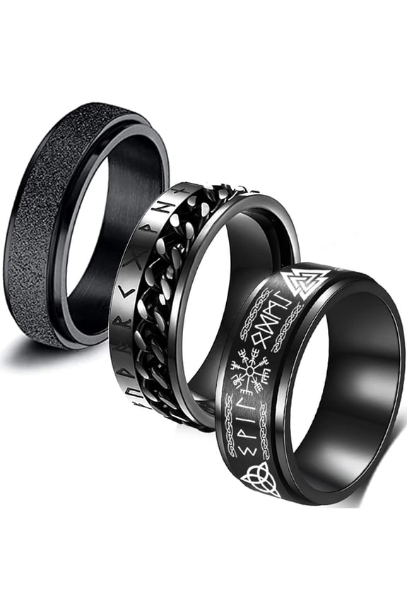 Viking Spinner Rings for Men - Release Anxiety and Embrace Your Inner Warrior with Stylish, Functional and Durable Jewelry