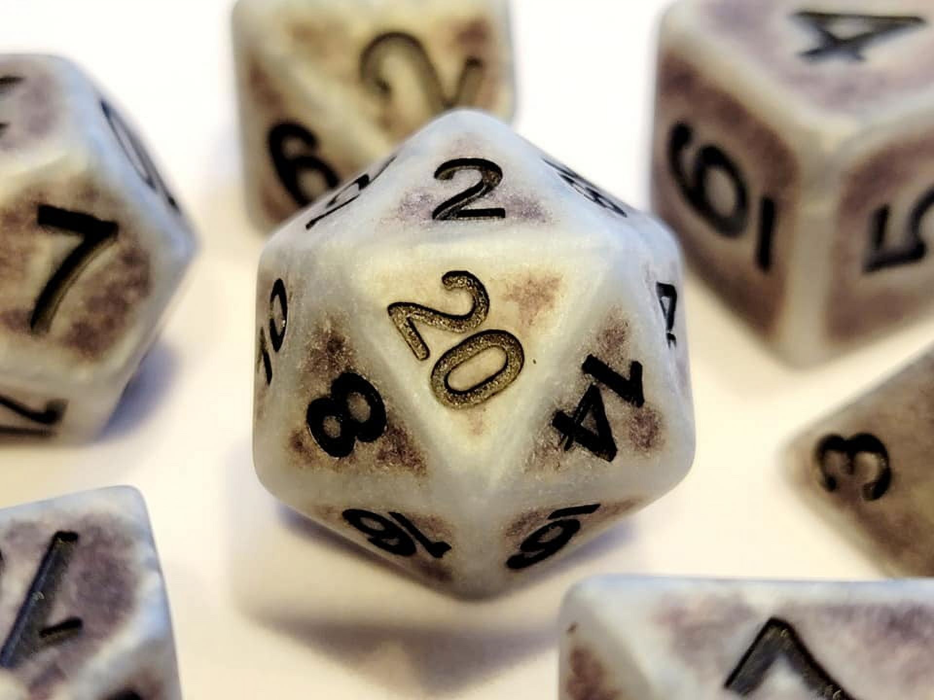 Viking Steel Matte DnD Dice Set Dungeons and Dragons Dice Set