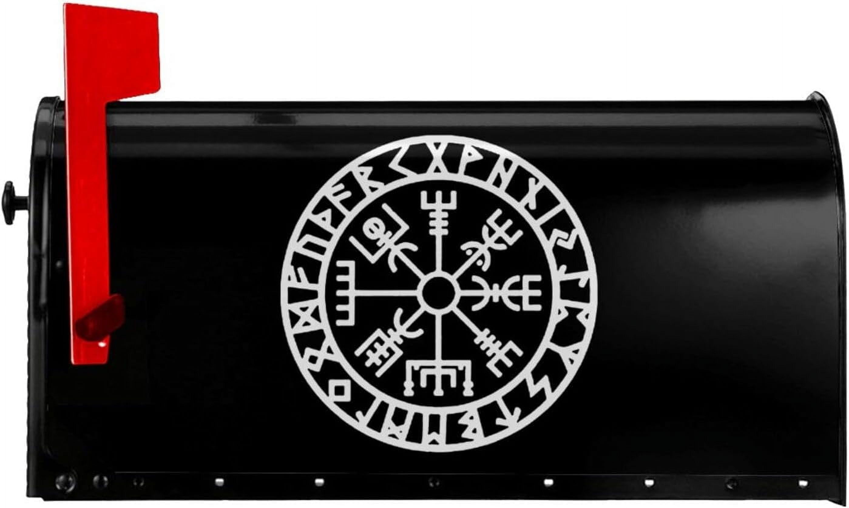 Viking Symbol Nordic Compass Mailbox Cover MailWraps Outside Garden Yard Home Standard