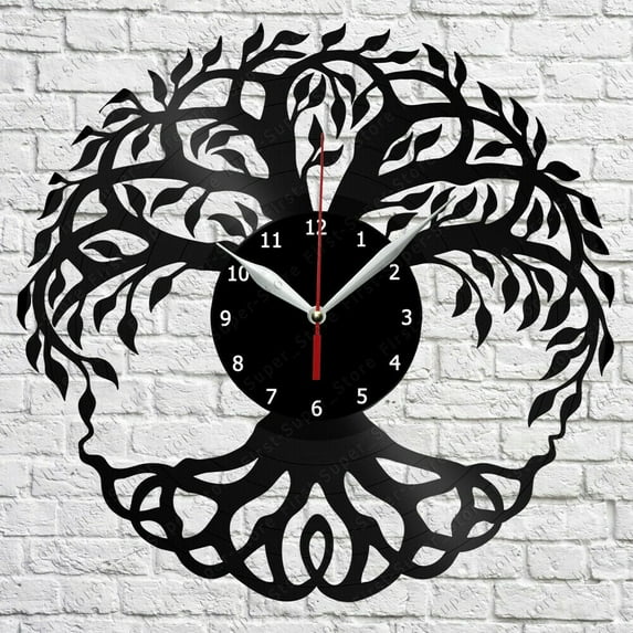 Viking Symbols Vinyl Record Wall Clock Home Fan Art Decor Vintage Wall Art Design