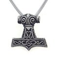 thumbnail image 1 of Viking Thor's Hammer Pewter Pendant Necklace with 20" Snake Chain, 1 of 2