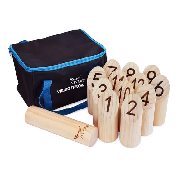 Vivere Viking Throw Tournament Edition Outdoor Bowling Game Set for Lawn & Backyard Play