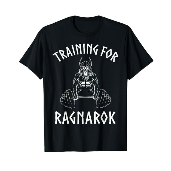 Viking Training For Ragnarok Shirt Norse Gym T-Shirt Black Tee