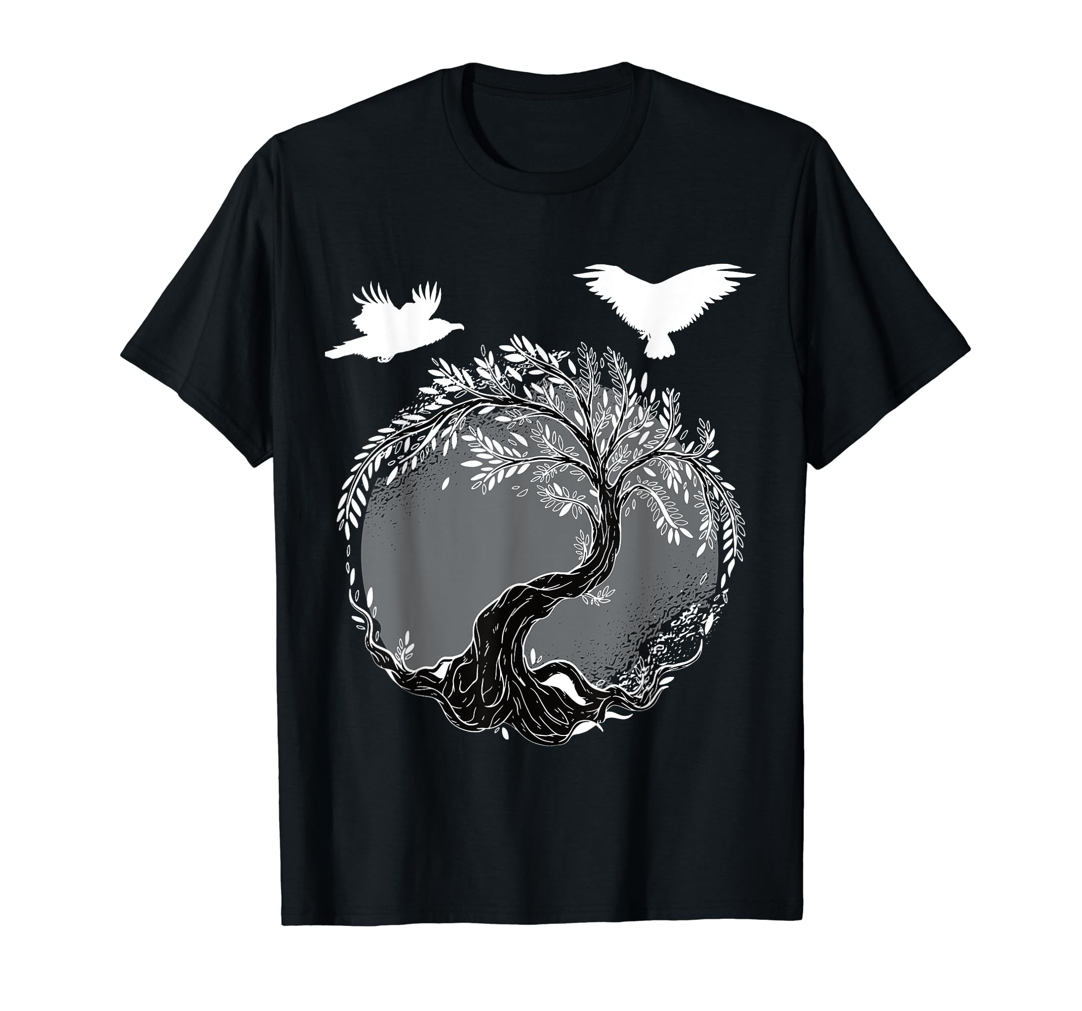 Viking Tree Of Life Odin's Raven Valhalla Viking T-shirt - Walmart.com