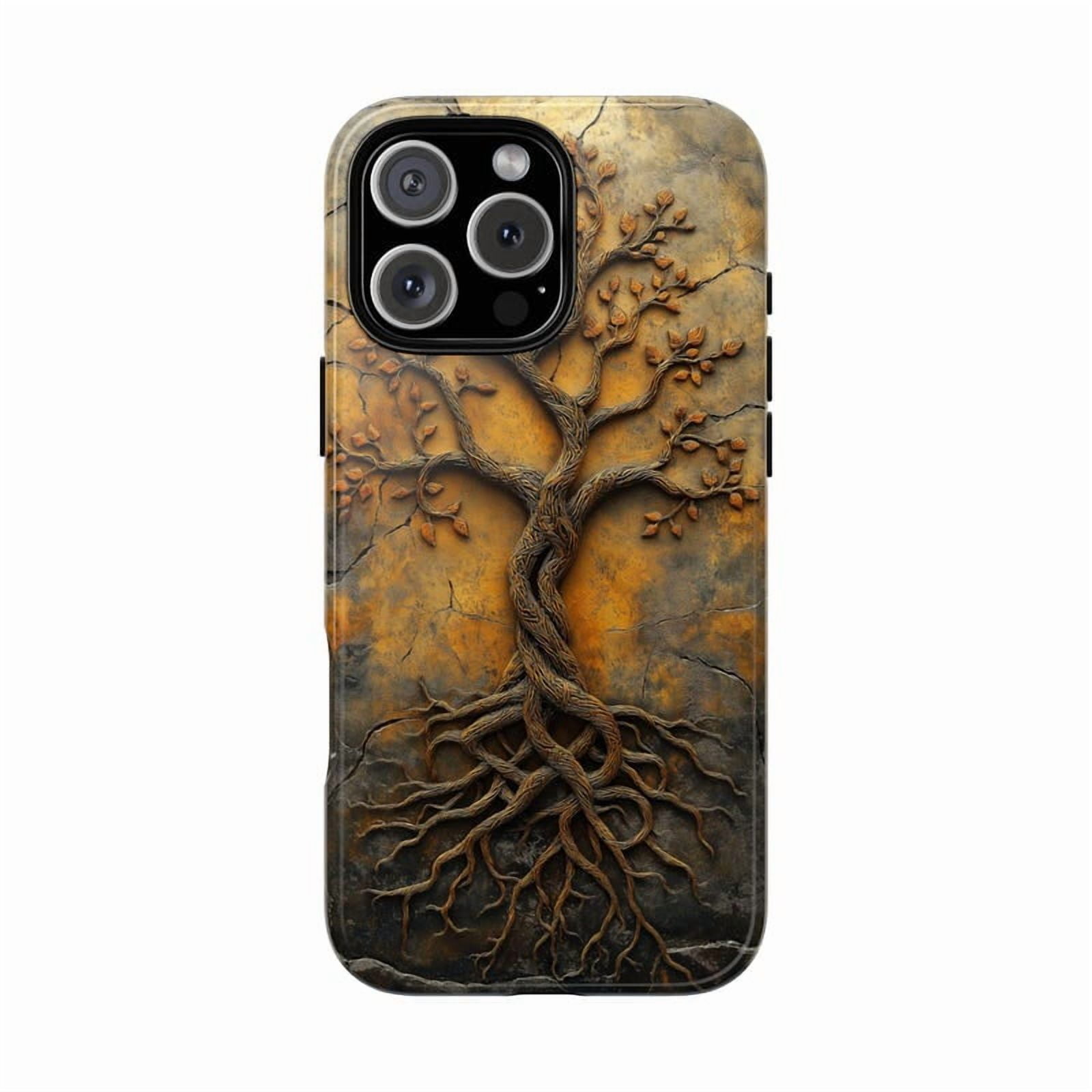 Viking Tree of Life with Rock Roots on a Rune Stone Case for iPhone 11 ...
