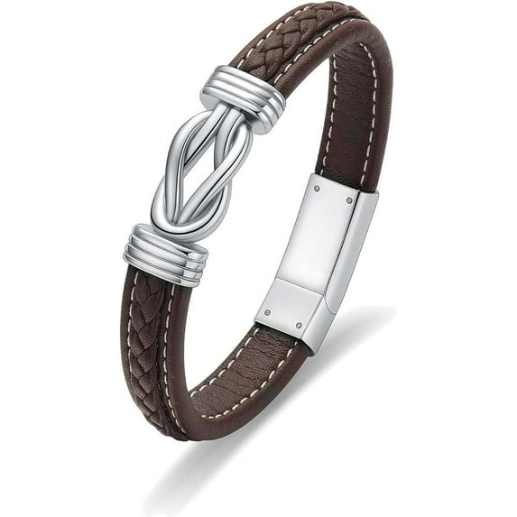 Viking Urn Bracelet for Ashes for Men - Leather Ashes Bracelets with Magnetic Clasp - Cuff Cremation Bangle for Human Ashes 20/22/24CM Urn Bangle
