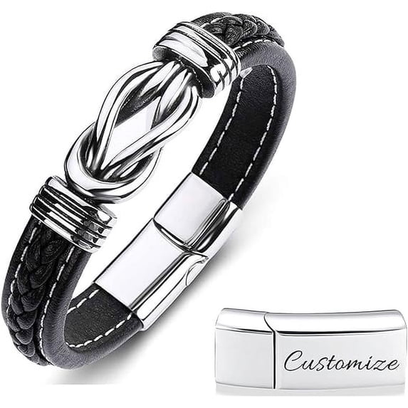 Viking Urn Bracelet for Ashes for Men - Leather Ashes Bracelets with Magnetic Clasp - Cuff Cremation Bangle for Human Ashes 20/22/24CM Urn Bangle