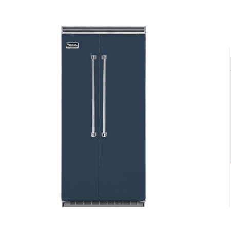 Viking - Professional 5 Series Quiet Cool 25.3 Cu. Ft. Side-by-Side Built-In Refrigerator - Slate blue