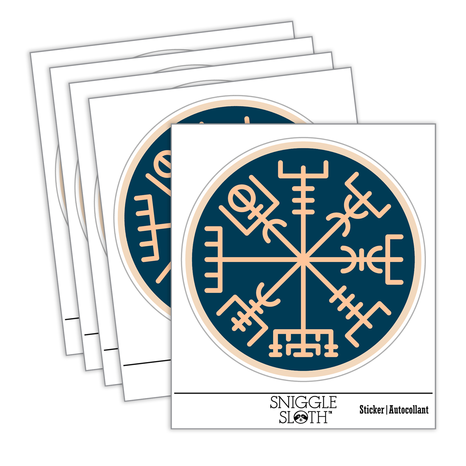 Viking Vegvisir Norse Protection Rune Car Window Bumper Water Bottle