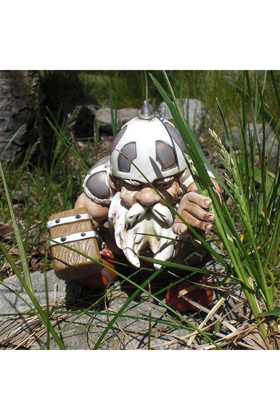 Viking Victor Norse Dwarf Gnome Statue, Door Greeting Nordic Dwarf Warriors, for Home Indoor Outdoor Yard Backyard Porch Decorations