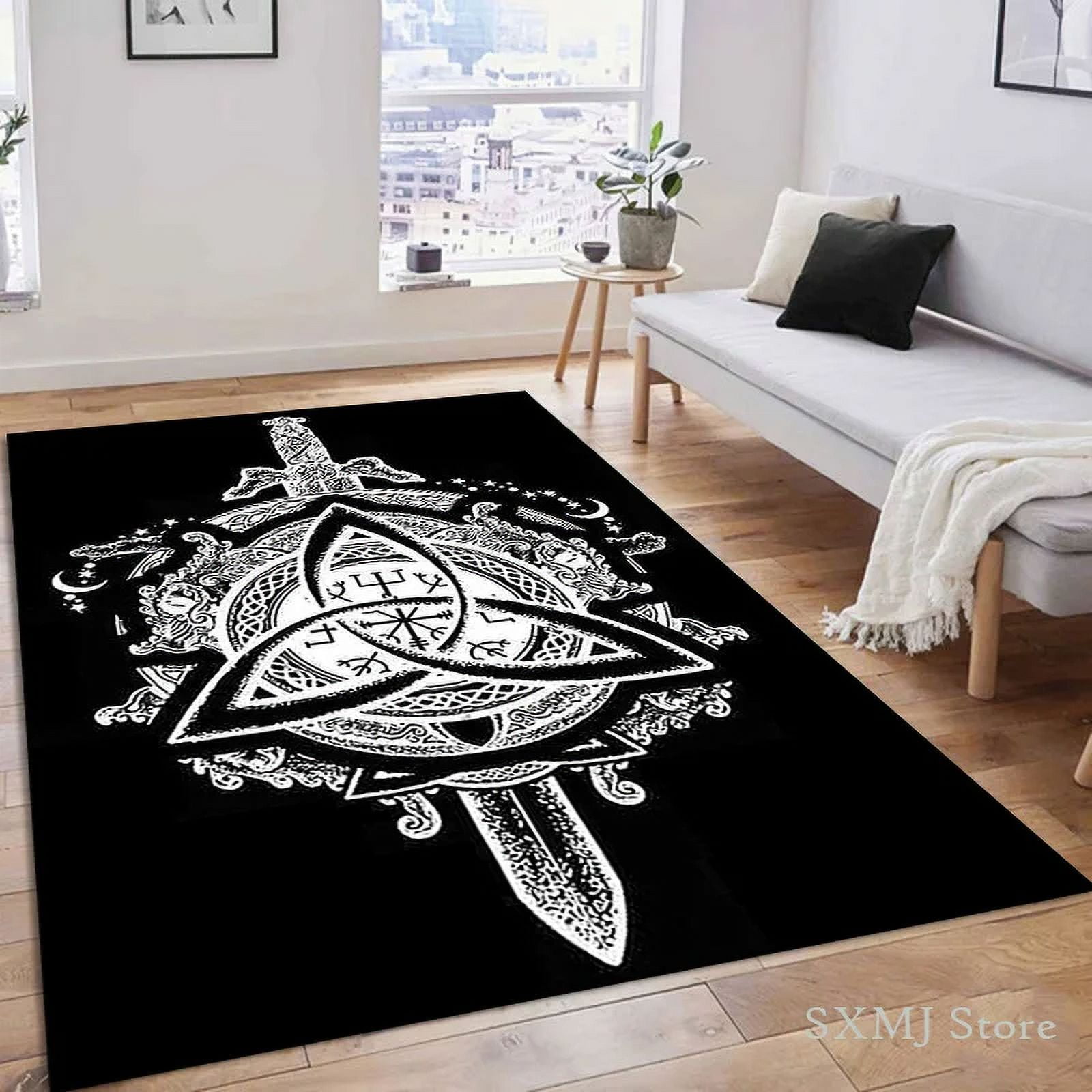 Viking Vikings Rune Printing Large Carpet Area Rug Corridor Hallway ...