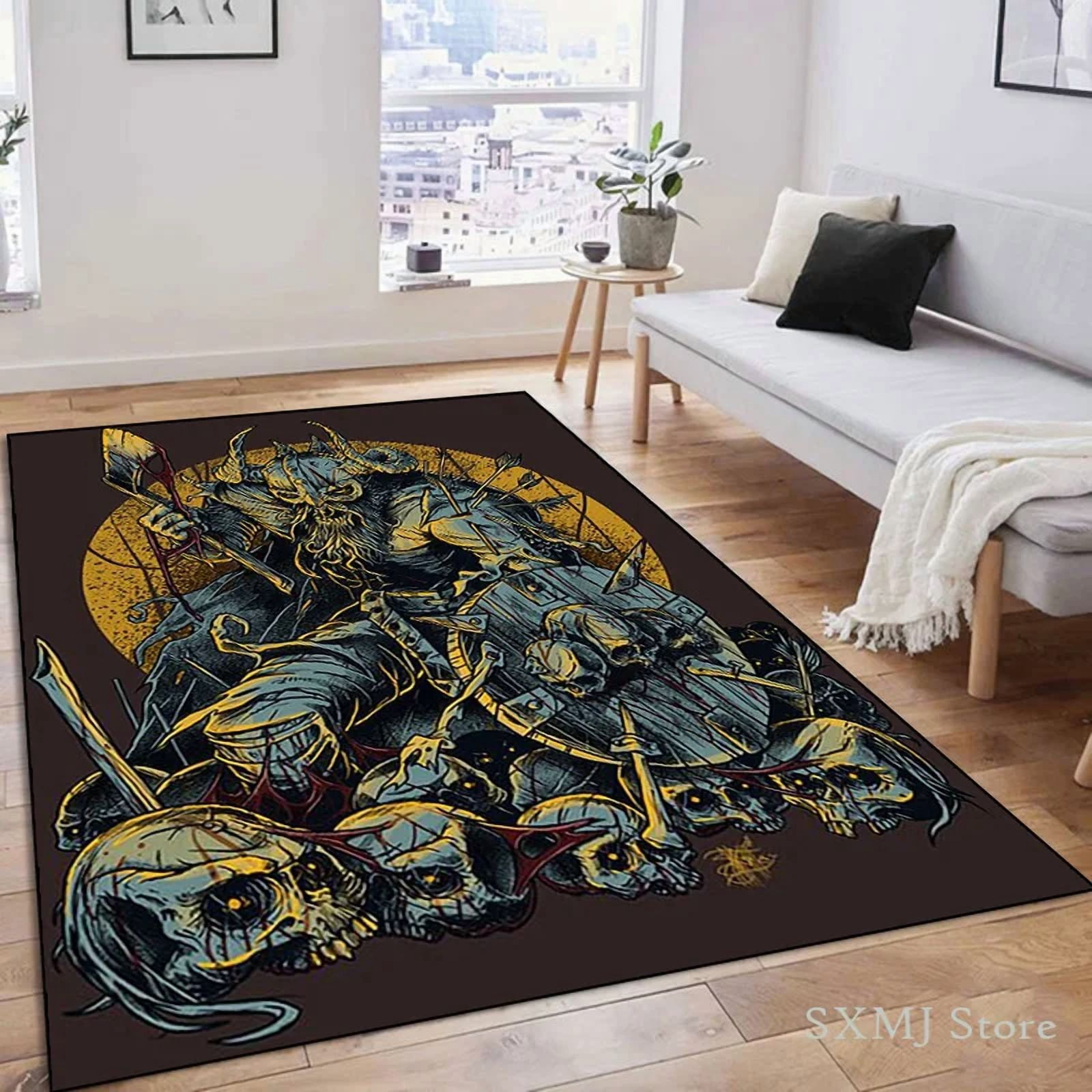 Protection Rune Doormat Viking Vikings Rune Printing Large Carpet Area Rug Corridor Hallway ...
