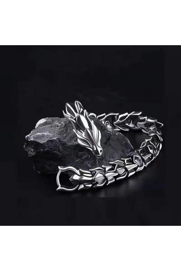 Viking Vintage Punk Bracelet for Men Stainless Steel Dragon Link Chain Bracelet Fashion Jewelry Hippop Street Culture bracelet men