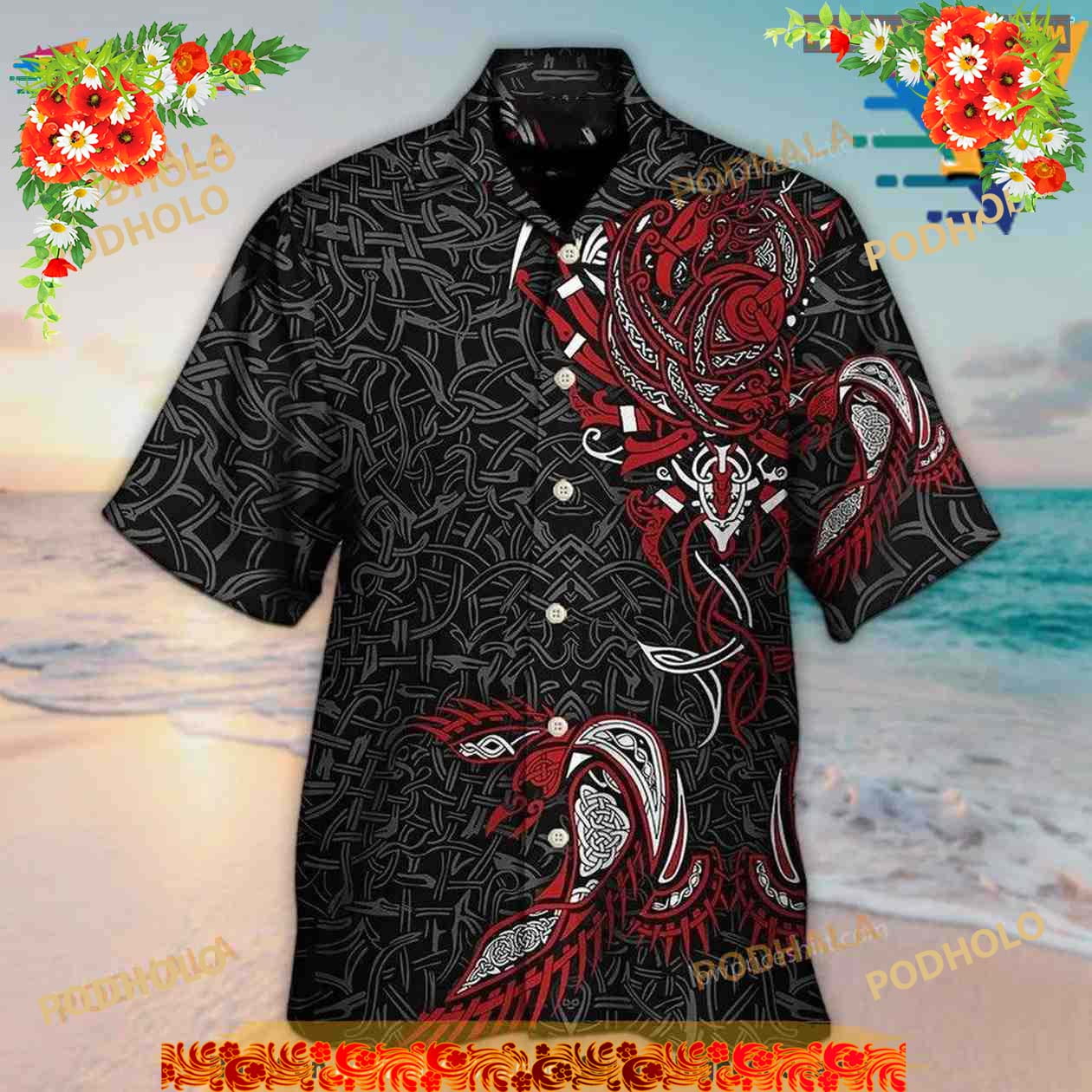Viking War Raven Life Style Hawaiian Shirt, Hawaiian Outfit For Men ...