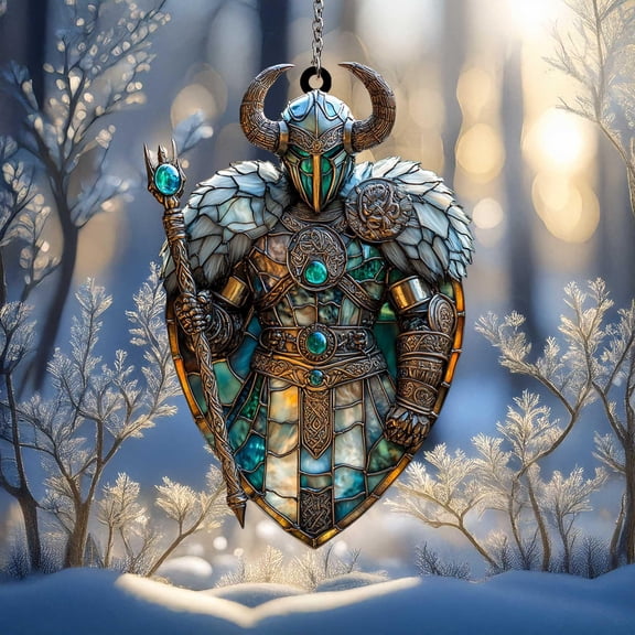 Viking Warrior Acrylic Suncatcher fullxfull Norse Warrior Window Hanging, Medieval Decor for Him, Armor Knight Manly Gift