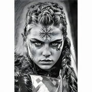 Viking Warrior DIY 5D Diamond Painting Set, round diamond embellishment art. Suitable for home wall decoration and gifts