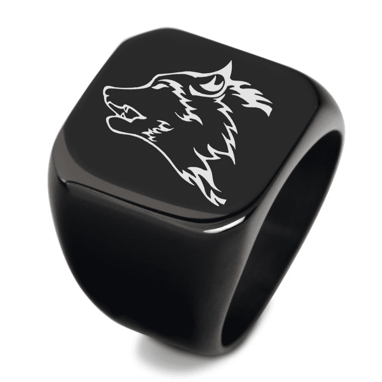 Wolf clearance signet ring