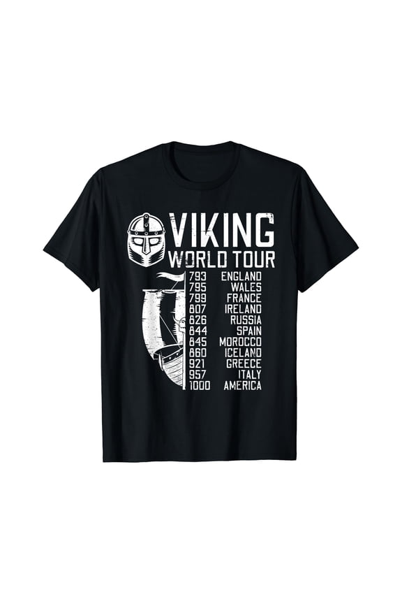 Viking World Tour | Norse Mythology Gift | Historical Era T-Shirt