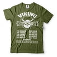 thumbnail image 1 of Viking World Tour Shirt Vikings Patriotic History T-Shirt Norway Sweden Denmark History Tee (Small Military Green), 1 of 6