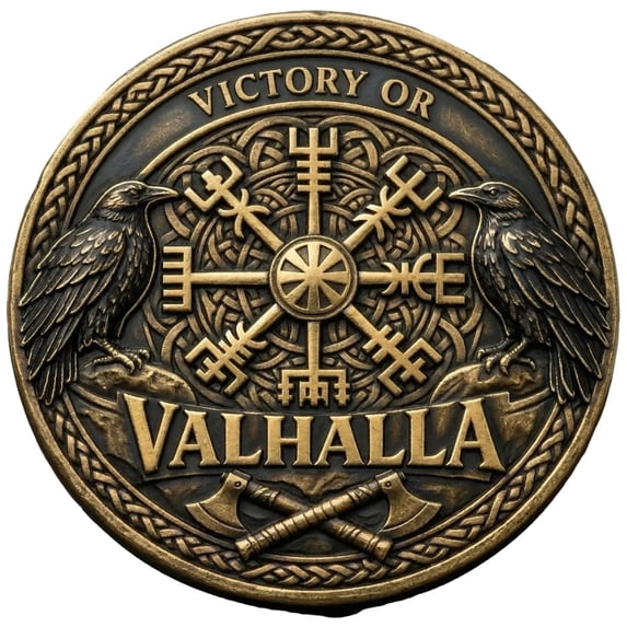 VikingCommemorative Coin, Metal Collectible Token, Retro Craft Ornament for Home Desktop Display, Hobby Collection and Holiday Gift Giving Use