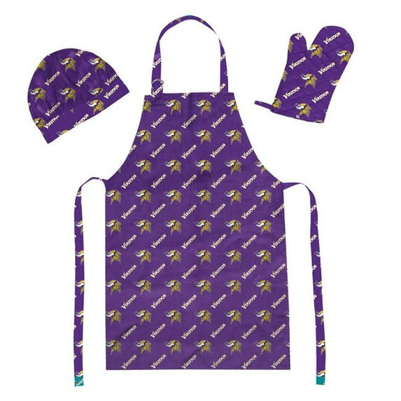 Vikings 3PC Set - Apron,Mitt,Hat