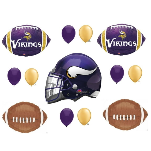 Vikings Football 13 PIECES! Birthday Party Balloons Decoration Supplies by Party